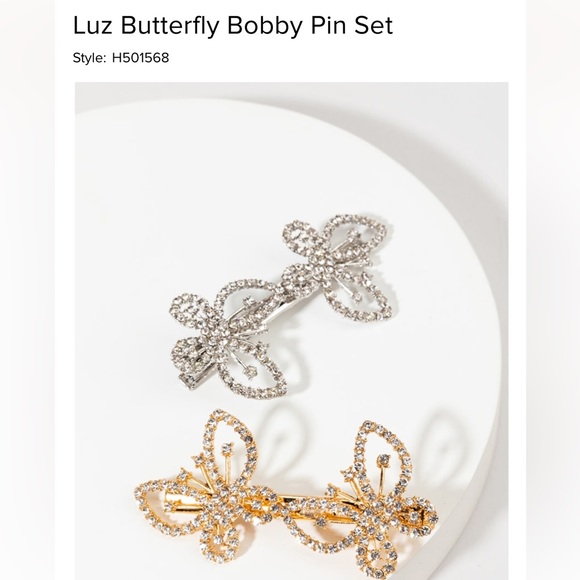 NWT Francesca’s Luz Butterfly Bobby Pin Set (Unopened) - Picture 3 of 5